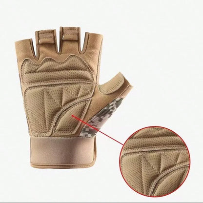 Sports Camo Half-Finger Gloves