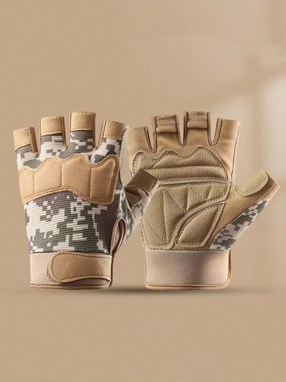 Sports Camo Half-Finger Gloves