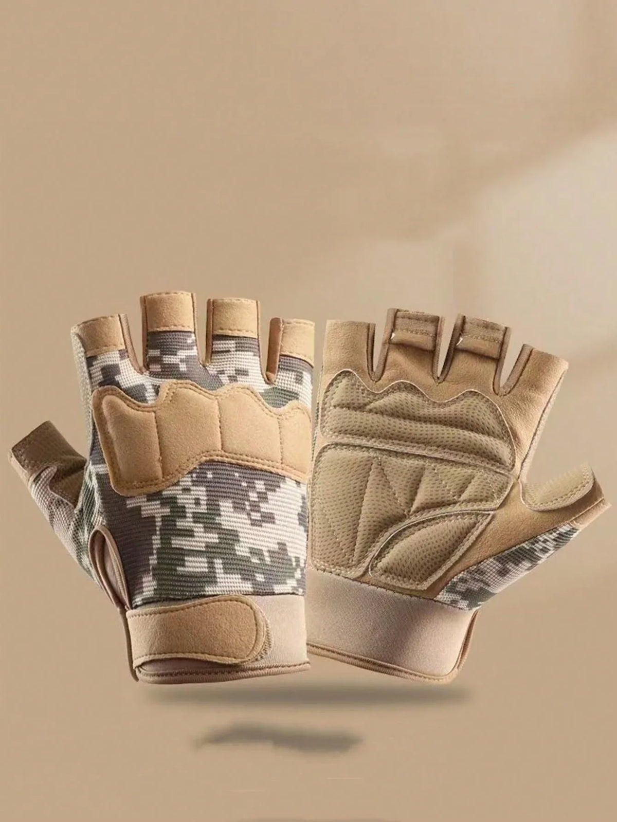 Sports Camo Half-Finger Gloves