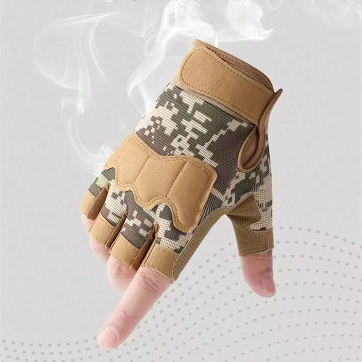 Sports Camo Half-Finger Gloves