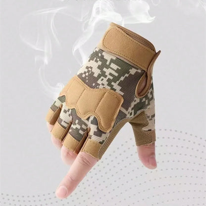 Sports Camo Half-Finger Gloves