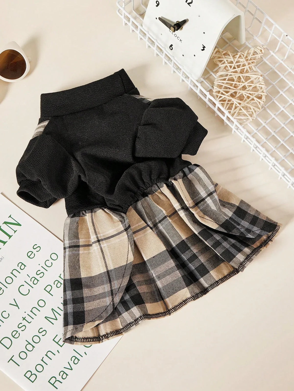 PETSIN Plaid Bow-Tie Pet Dress
