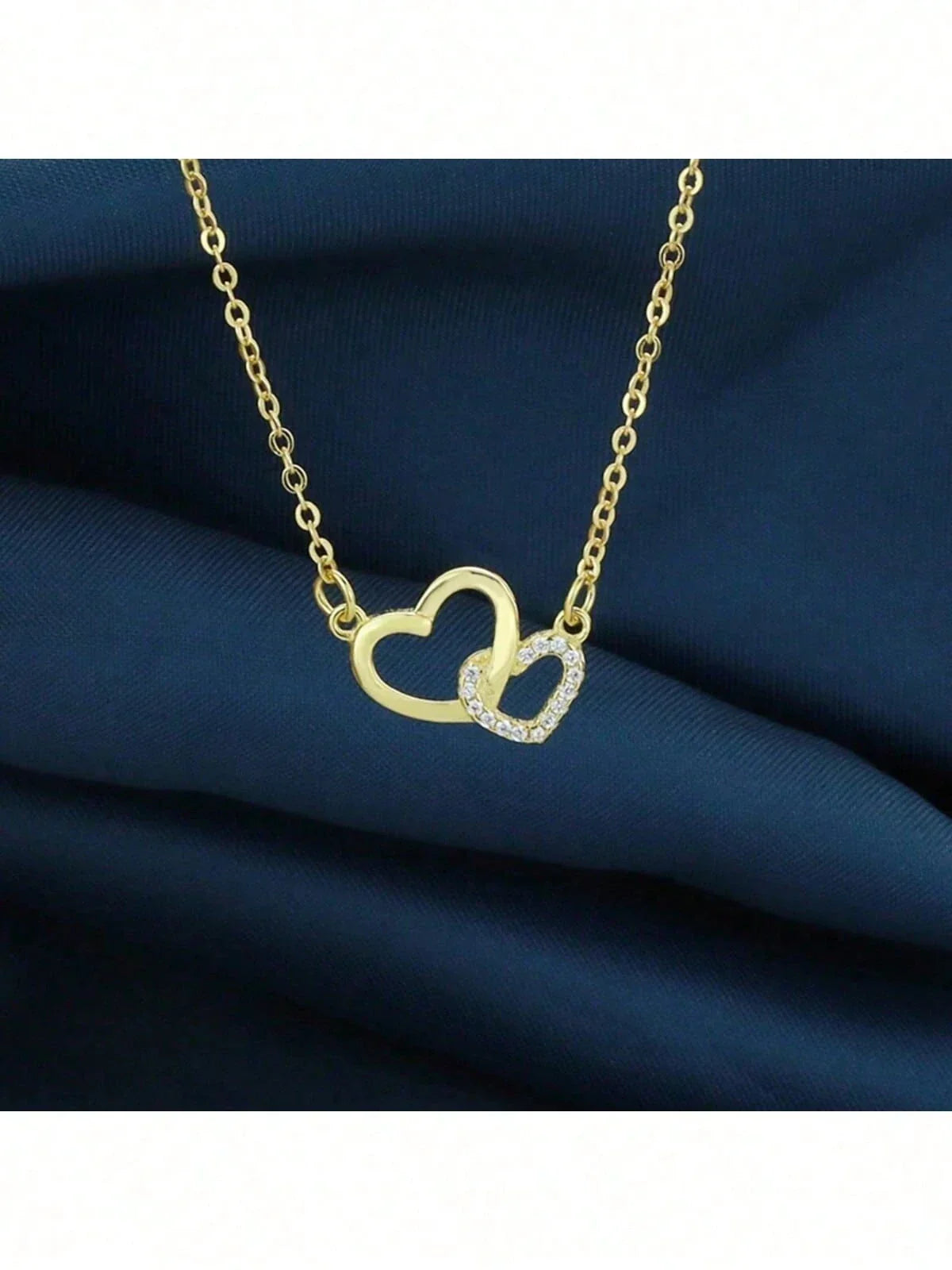 Luxury Double Heart Pendant Necklace