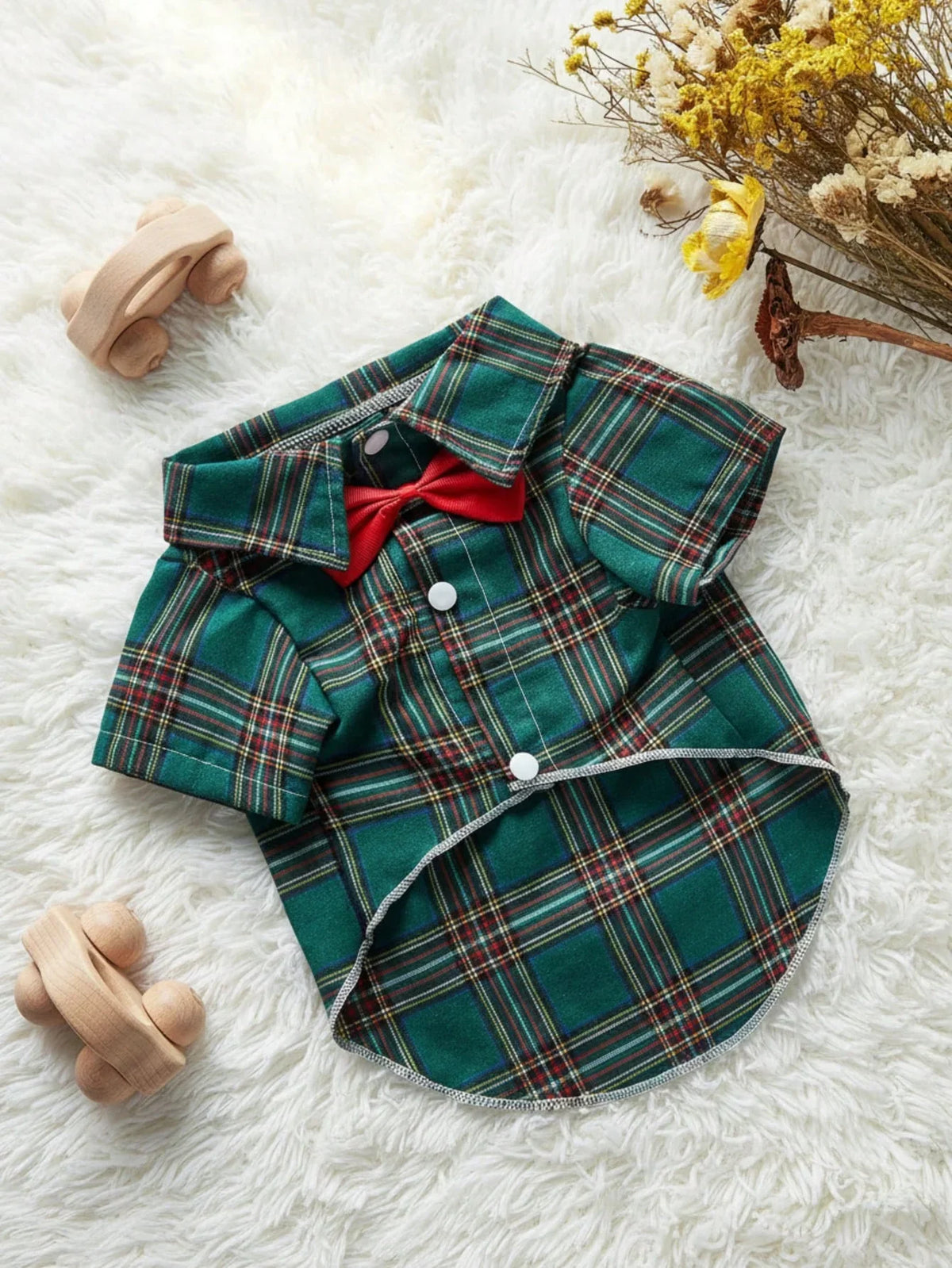 PETSIN Christmas Plaid Pet Shirt