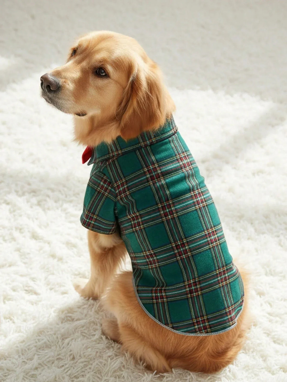 PETSIN Christmas Plaid Pet Shirt