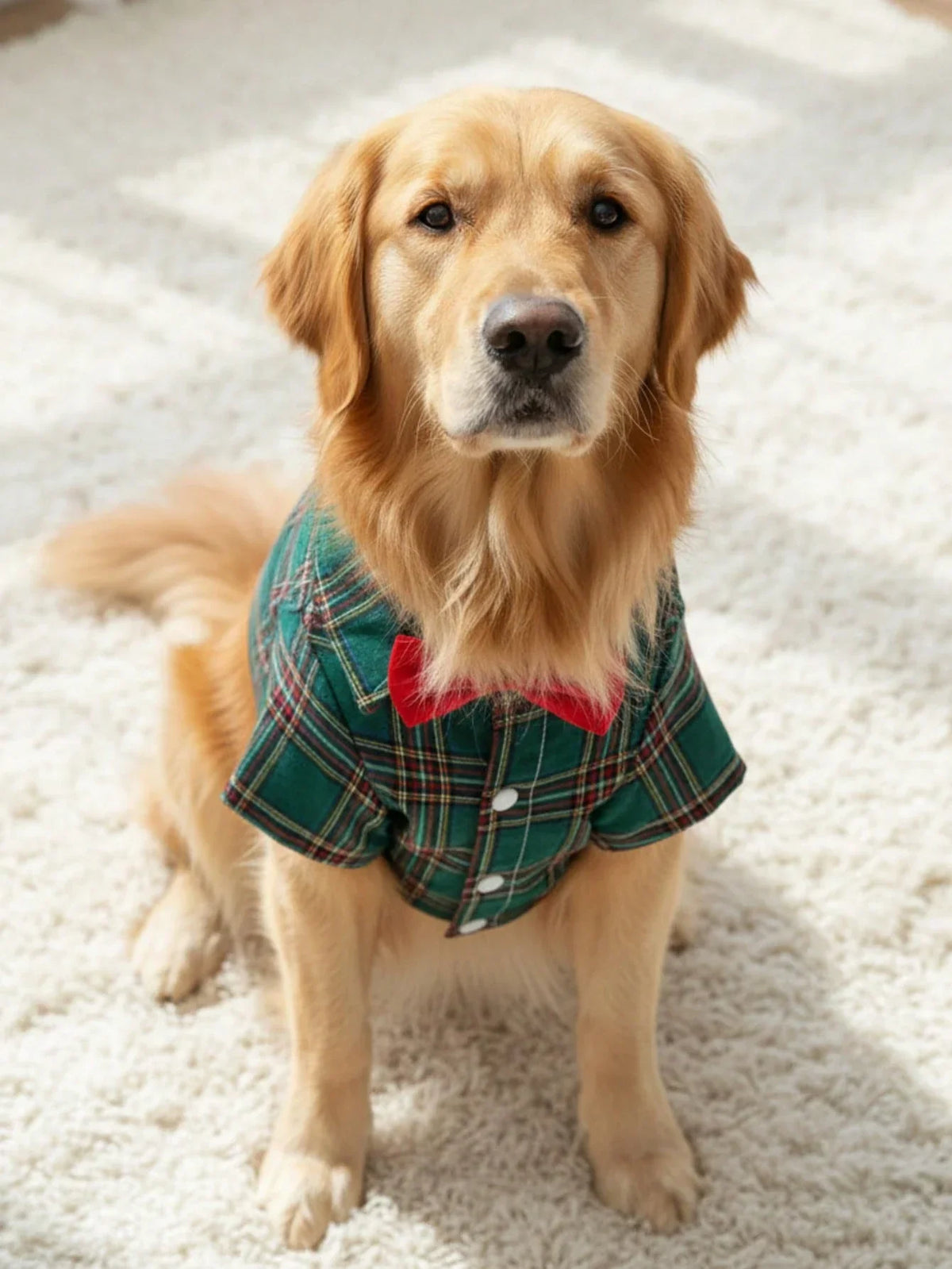 PETSIN Christmas Plaid Pet Shirt