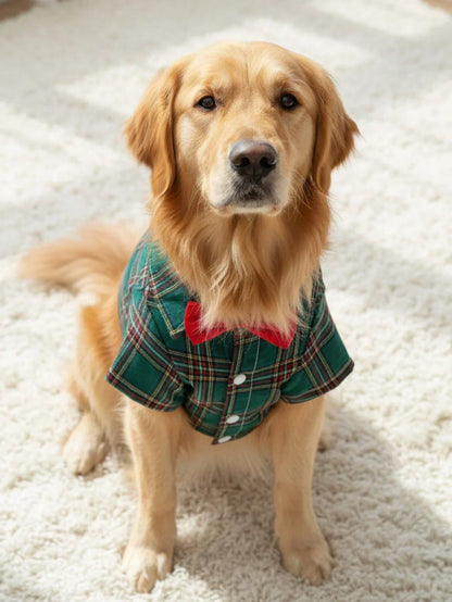 PETSIN Christmas Plaid Pet Shirt