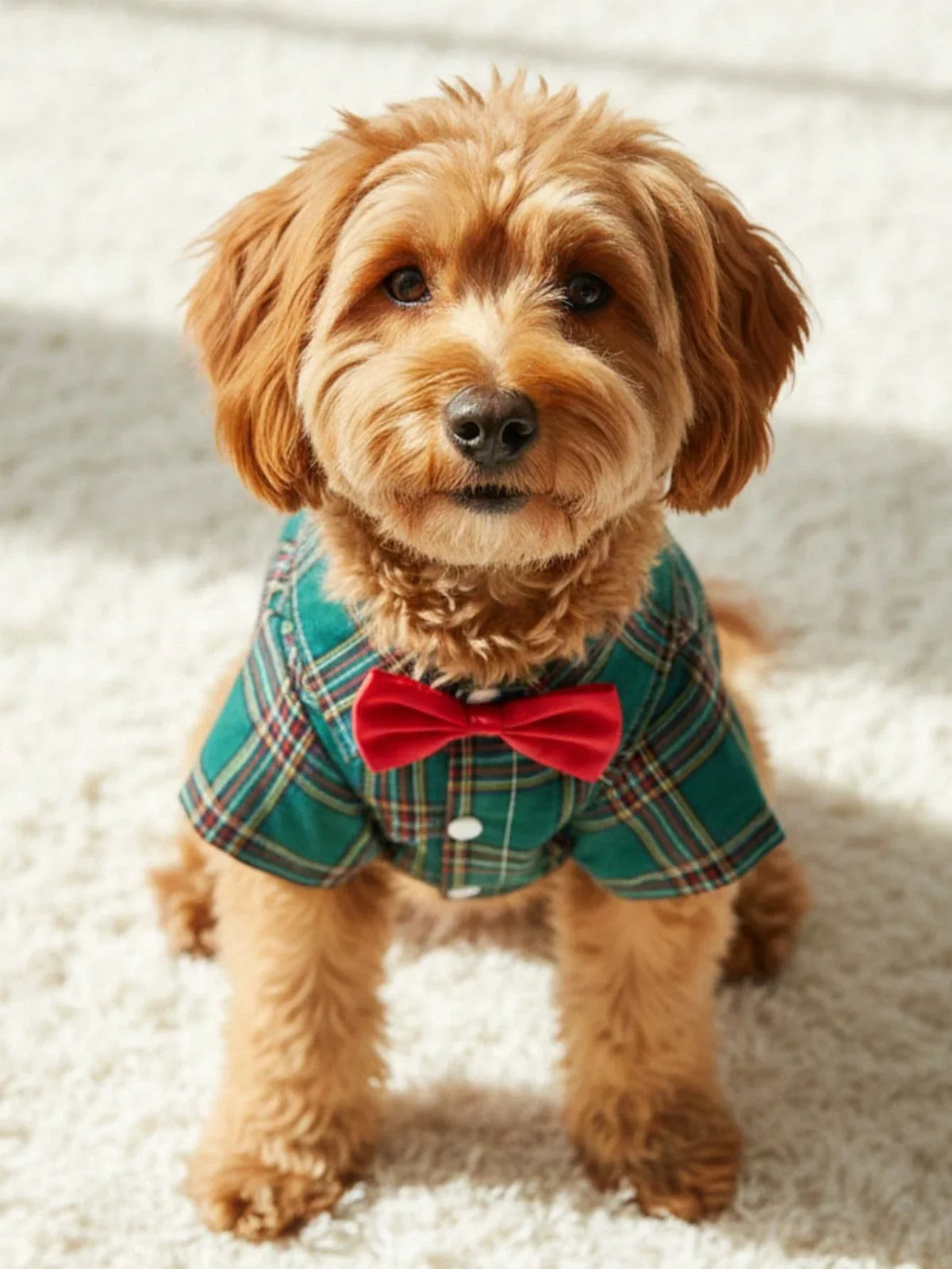 PETSIN Christmas Plaid Pet Shirt