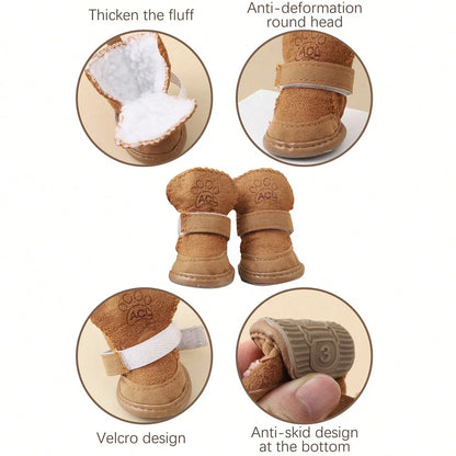 Lamb Wool Pet Snow Boots