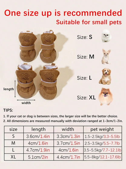 Lamb Wool Pet Snow Boots