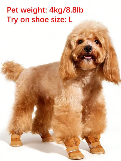 Lamb Wool Pet Snow Boots