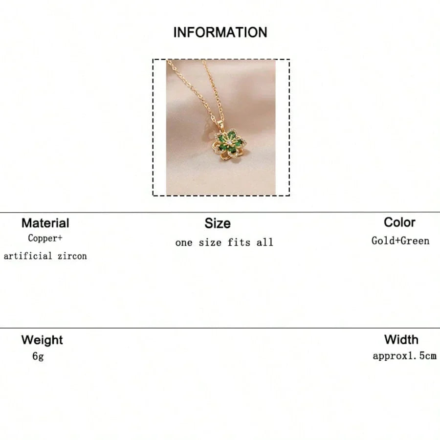 Plum Blossom Rotatable Fashion Necklace
