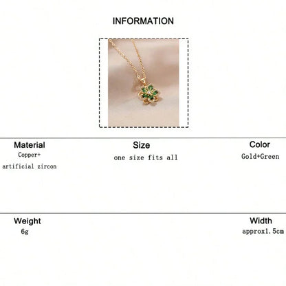 Plum Blossom Rotatable Fashion Necklace