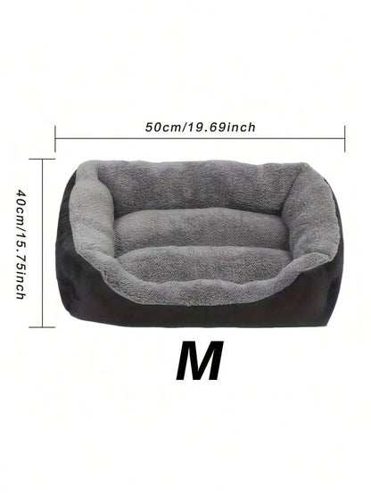 Thick Plush Rectangular Pet Bed