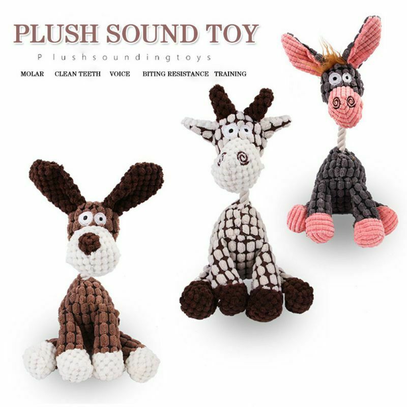 Squeaky Plush Dog Toy – Interactive Chew & Teething Toy for Puppies