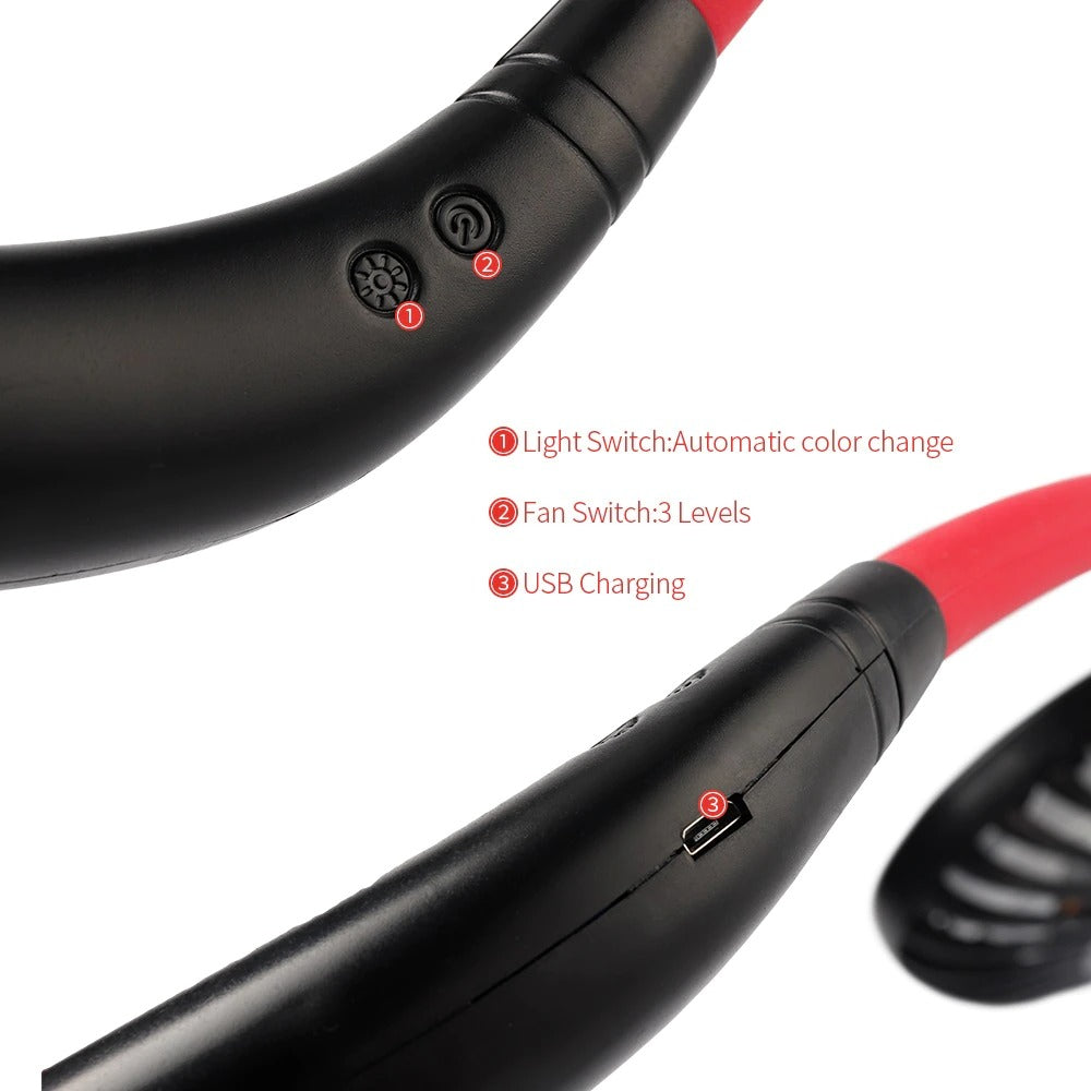 Mini Portable Hanging Neckband Fan