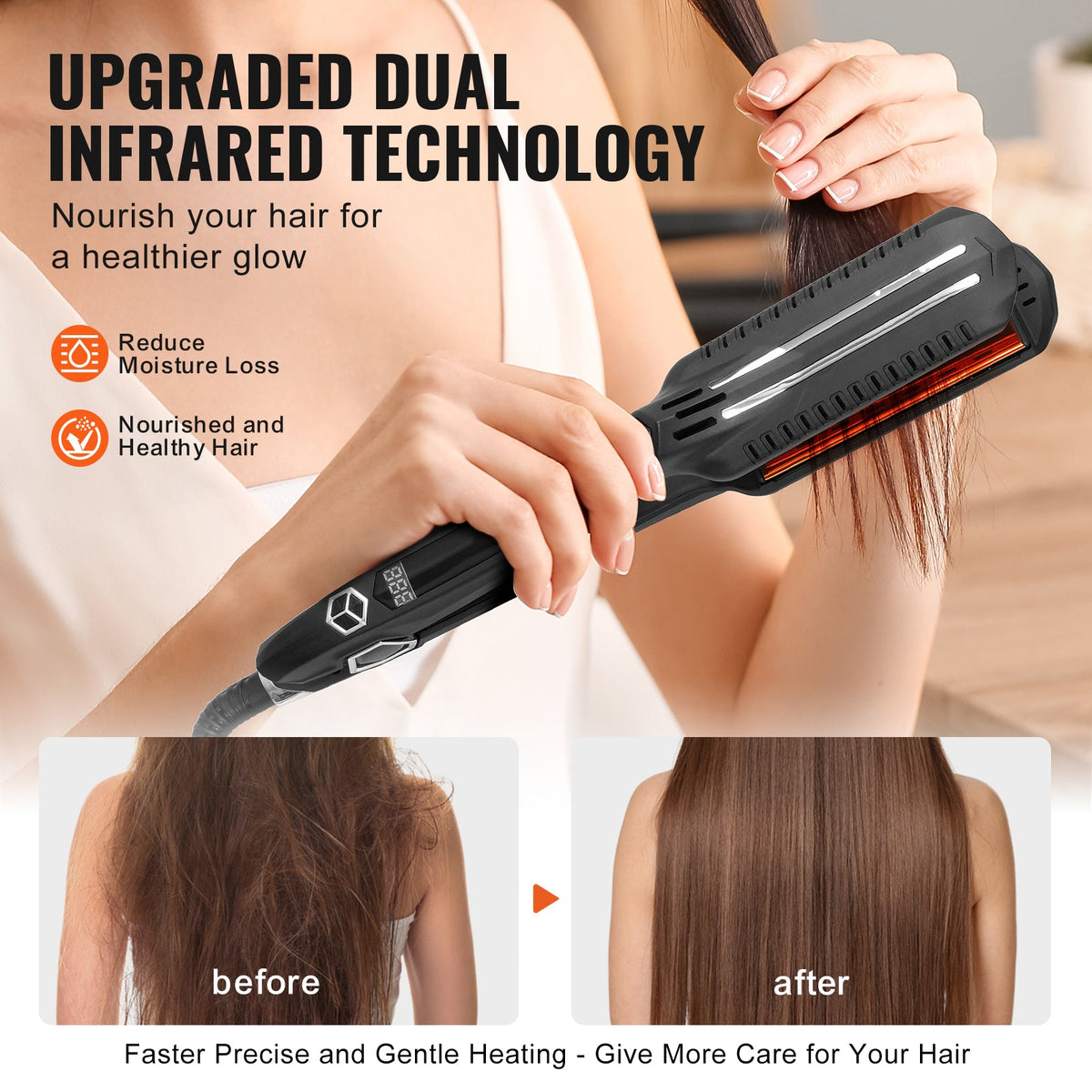 VEVOR Hair Straightener Voltage 110V 240V For Salon Home Travel Use