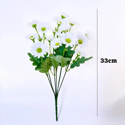 21 Heads Of Sunflowers Small Daisies Bouquets Of Chamomile Wedding Decoration Materials Home Decoration DIY Artificial Flowers C