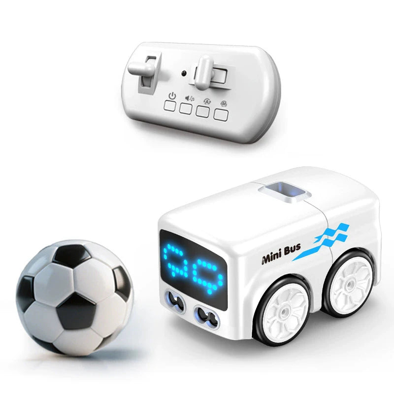 Kid Smart RC Magic Mini Bus Intelligent Remote Control Gesture Sensing Induction Follow Car Animation Funny Auto ExpressionsToy