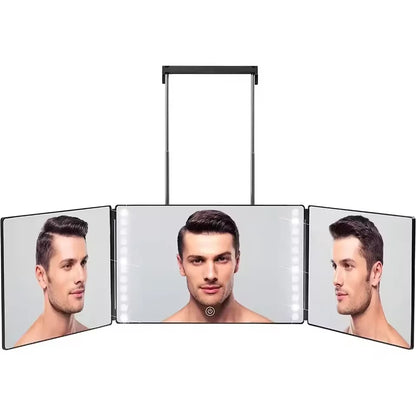 LED Trifold Self-Haircut Mirror