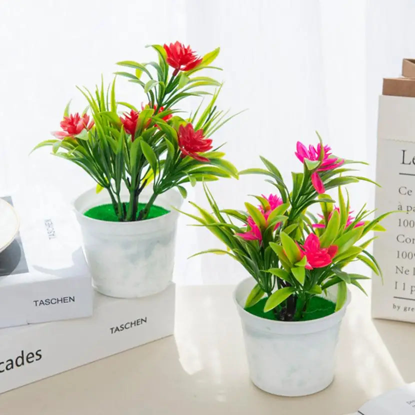 Mini Artificial Flower Bonsai Vase