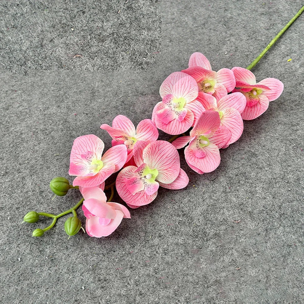 Faux Orchid Flower Branch Decor