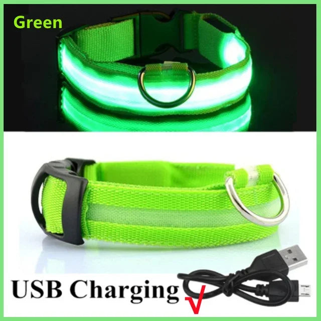 LED Rechargeable Dog Glow Collar