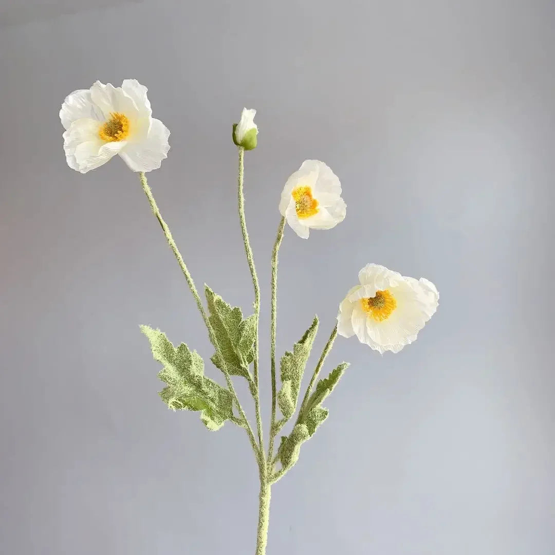 Artificial Flowers Fake Poppy Silk Flowers Long Stem Housewarming Garden Table Wedding DIY Party Wedding Bridal Bouquet Decor