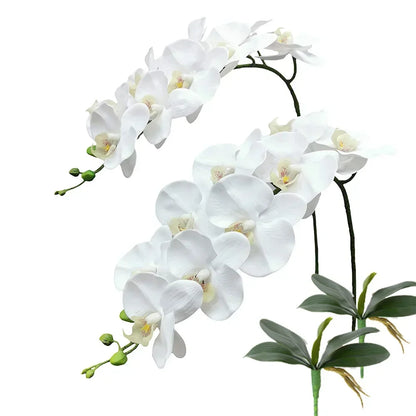Faux Orchid Flower Branch Decor