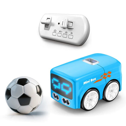 Kid Smart RC Magic Mini Bus Intelligent Remote Control Gesture Sensing Induction Follow Car Animation Funny Auto ExpressionsToy