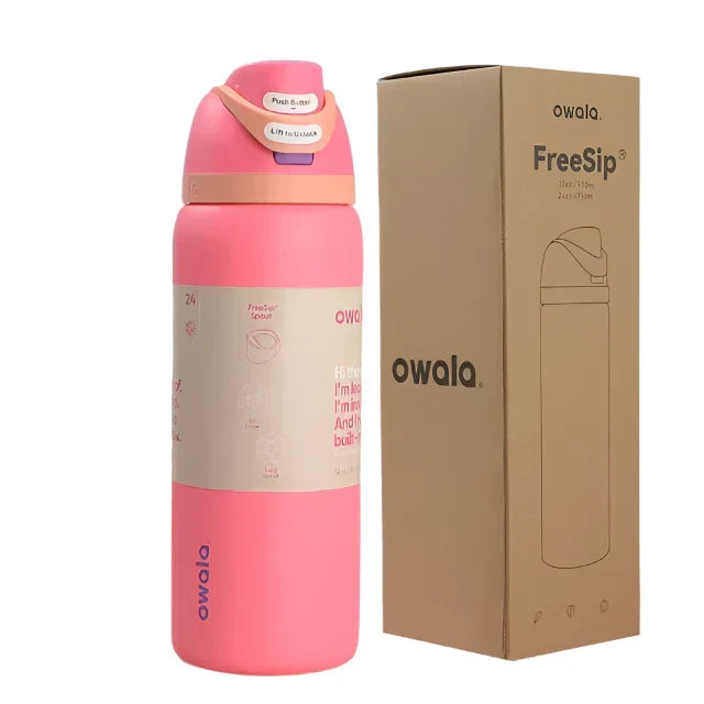 Owala FreeSip Black and White Bottle