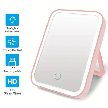 Touch LED Travel Makeup Mirror