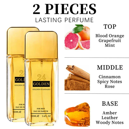 Red Intense 24K Gold Men's EDP 2pcs