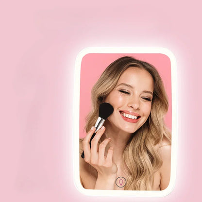 LED Tricolor Light Foldable Mirror