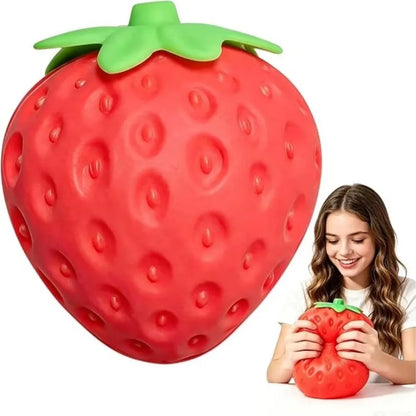 Jumbo Strawberry Squeeze Ball - Anti-Anxiety Sensory Fidget Toy for Adult