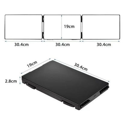 Adjustable Retractable Folding Three-Mirror