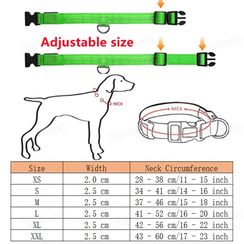 LED Luminous Dog Cat Collar