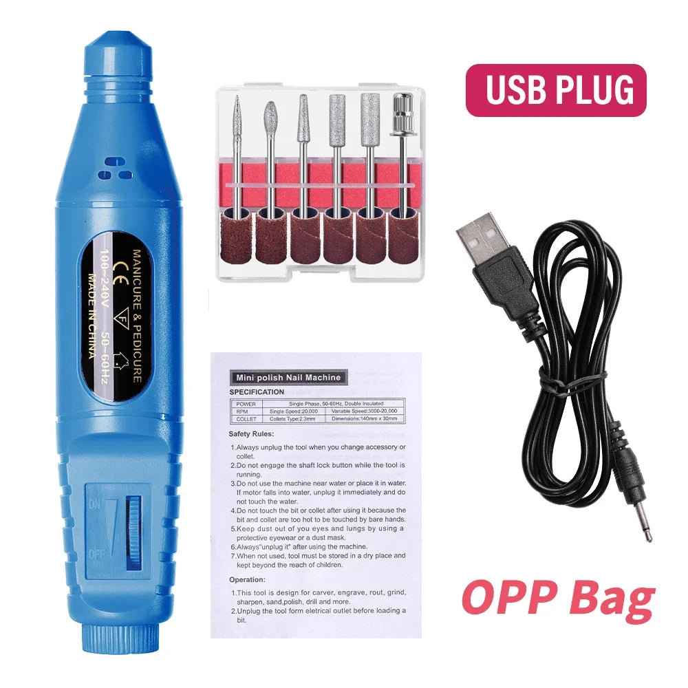 6-in-1 Electric Nail Drill Set