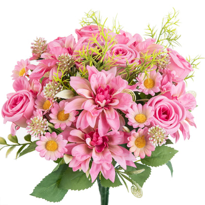 Silk Dahlia Rose Floral Decoration