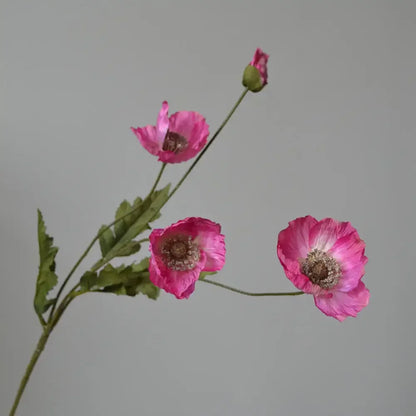Artificial Flowers Fake Poppy Silk Flowers Long Stem Housewarming Garden Table Wedding DIY Party Wedding Bridal Bouquet Decor