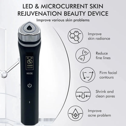 5 Modes RF Facial Beauty Device, Anti-Aging Skin Tightening Massager for Pore Refining & Skincare Absorption