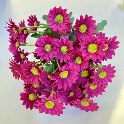 21 Heads Of Sunflowers Small Daisies Bouquets Of Chamomile Wedding Decoration Materials Home Decoration DIY Artificial Flowers C