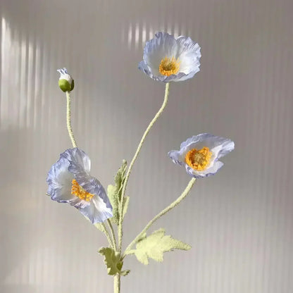 Artificial Flowers Fake Poppy Silk Flowers Long Stem Housewarming Garden Table Wedding DIY Party Wedding Bridal Bouquet Decor