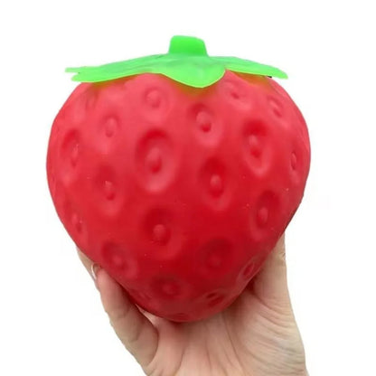 Jumbo Strawberry Squeeze Ball - Anti-Anxiety Sensory Fidget Toy for Adult