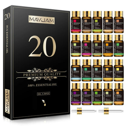 MAYJAM 20pcs Pure Essential Oils Gift Set – Unisex