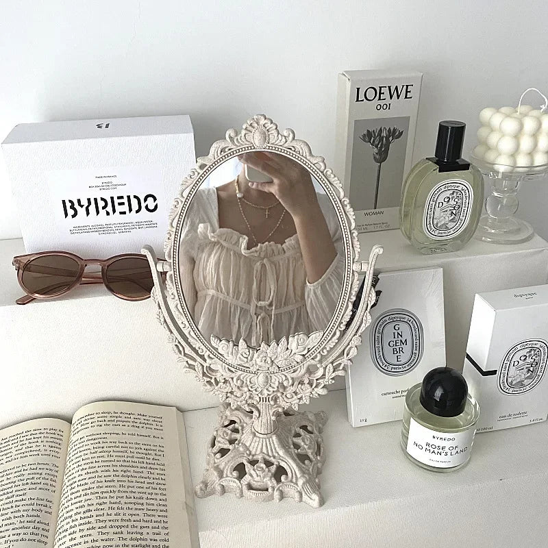 Vintage Oval Rotating Vanity Mirror