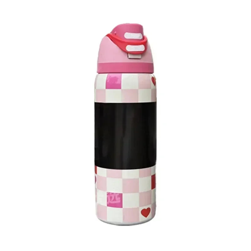 Owala BPA-Free insulated Straw Water Bottle - Flower Pink