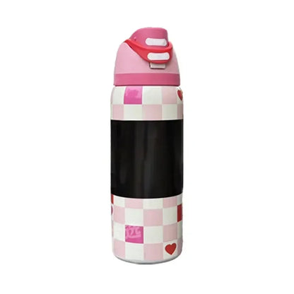 Owala BPA-Free insulated Straw Water Bottle - Flower Pink
