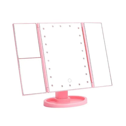Trifold LED Makeup Mirror with Magnification