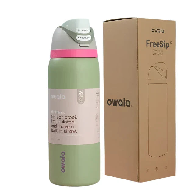 Owala FreeSip Black and White Bottle